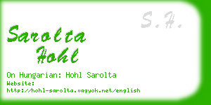 sarolta hohl business card